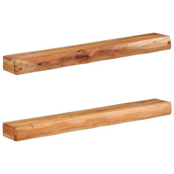 vidaXL Étagères murales 2 Pièces 100x17x8 cm bois massif d'acacia
