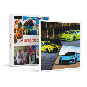 SMARTBOX - Coffret Cadeau Stage de pilotage multivolant : 2 tours en Corvette 2 tours en Lamborghini Gallardo LP560 et 2 tours en Mustang sur le circuit du Luc - Sport & Aventure