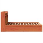 vidaXL Cadre de lit sans matelas cire marron 120x190cm bois pin massif