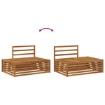 vidaXL Canapé d'extérieur extrémité Naturel 115 x 83 x 73 cm