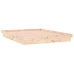 vidaXL Cadre de lit à LED sans matelas 200x200 cm bois massif