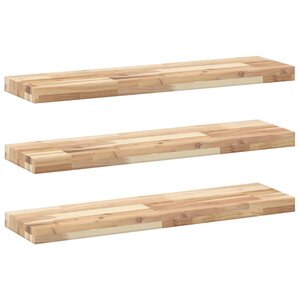 vidaXL Étagères flottantes 3 Pièces 100x20x4 cm acacia massif non traité