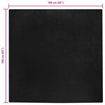 vidaXL Tapis en Fourrure Synthétique de Lapin Noir 160 x 160 cm