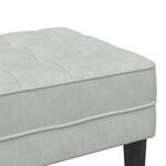 vidaXL banc Gris clair 113 x 57 x 39 cm Velours