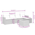vidaXL Salon de jardin avec coussins 6Pièces mélange beige résine tressée