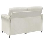 vidaXL Sofa 2 places Crème 138 x 83 x 95 cm Velours