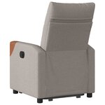 vidaXL Fauteuil inclinable taupe tissu
