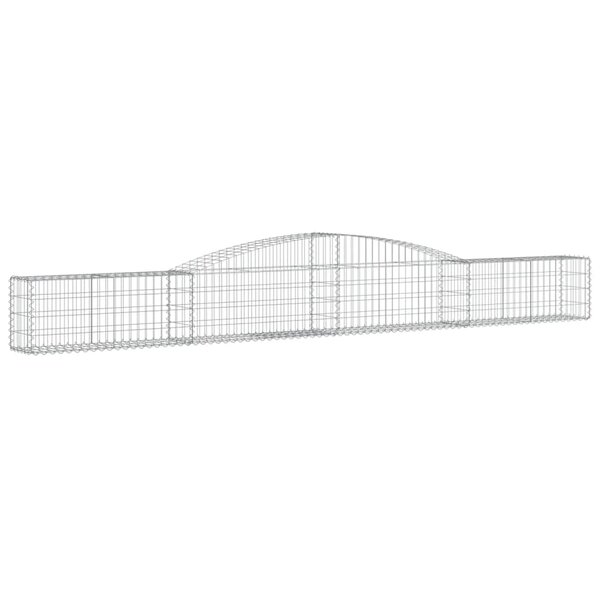 vidaXL Panier de gabions arqué 400x30x40/60 cm Fer galvanisé