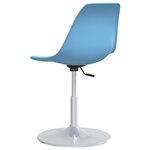 vidaXL Chaises à manger pivotantes lot de 4 bleu PP
