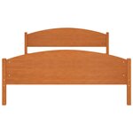 vidaXL Cadre de lit sans matelas marron miel pin massif 140x200 cm