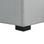 CUSHION Lit coffre adulte 160 x 200 cm - Classique - Tissu Gris clair - Sommier inclus
