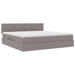 vidaXL Lit avec rangement et matelas avec matelas Taupe 200 x 200 cm
