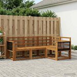 vidaXL Ensemble de canapés d'extérieur 4 pc Naturel