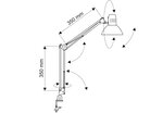 Lampe de bureau MAULstudy sans ampoule à Pince Noir MAUL