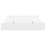 vidaXL Cadre de lit avec rangement avec tête de lit Blanc 140 x 190 cm
