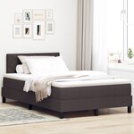 vidaXL Lit boxspring avec matelas marron foncé 120x190 cm tissu