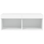 vidaXL Meuble TV avec lumières LED blanc 80x30x30 cm