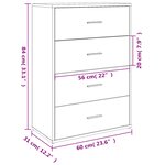 vidaXL Buffets 2 Pièces chêne sonoma 60x31x84 cm bois d'ingénierie