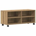 vidaXL Meuble TV Marron 90 x 35 x 35 cm Bois d'ingénierie