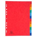 Intercalaires Indexés - 12 Touches January/december - Couleurs Assorties - X 5 - Exacompta