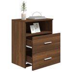vidaXL Table de chevet Chêne marron 50x32x60 cm
