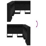 vidaXL Tête de lit de rangement Chêne noir 90 cm Bois d'ingénierie