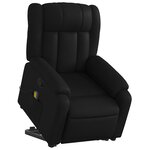 vidaXL Fauteuil inclinable de massage Noir Similicuir