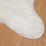 vidaXL Tapis en fausse Tafalla Blanc 50 x 80 cm Polyester
