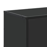 vidaXL Meuble TV noir 100x35x50 cm bois d'ingénierie et métal