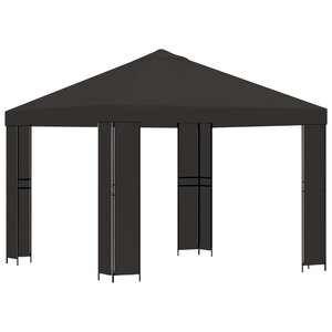 vidaXL Pavillon 3 x 3 m Anthracite Polyester et Acier 190 gsm