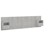 vidaXL Tête de lit avec armoires Gris béton Bois d'ingénierie