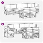 vidaXL Ensemble de canapés d'extérieur 8 pc Gris Naturel et Clair
