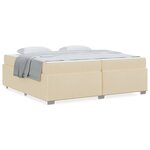 vidaXL Cadre de lit Crème 200 x 200 cm tissu