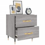 vidaXL Tables de chevet 2 Pièces sonoma gris 40x35x47 5 cm