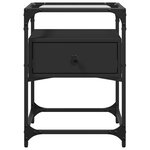 vidaXL Tables de chevet 2 Pièces noir 40x40x55 cm bois d’ingénierie