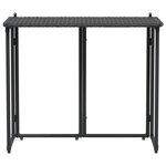 VidaXL Table de jardin pliante noir 90 x 51 x 75 cm polyrotin