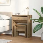 vidaXL Coiffeuse chêne artisanal 60 x 40 x 75 cm Bois d'ingénierie