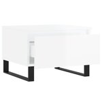 vidaXL Tables basses 2 Pièces blanc brillant 50x46x35cm bois d'ingénierie