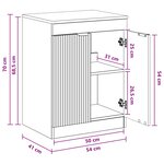 vidaXL Armoire de salle de bain Blanc brillant 54 x 41 x 70 cm