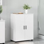vidaXL Cabinet de salle de bain avec étagère Blanc 60 x 35 x 80 cm