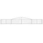 vidaXL Paniers à gabions arqués 2 Pièces 400x30x40/60 cm Fer galvanisé