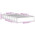 vidaXL Cadre de lit sans matelas cire marron 90x190 cm bois pin massif