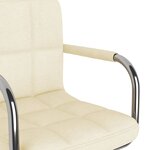 vidaXL Chaise pivotante de bureau Crème Tissu