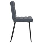 vidaXL Chaises à manger lot de 4 Gris foncé Velours