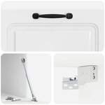 vidaXL Meuble TV mural Montage mural Blanc brillant 78 5 x 41 x 30 cm