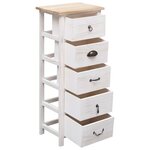 vidaXL Armoire latérale 35x25x87 cm Bois de Paulownia