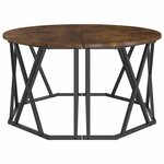 Table basse vidaXL en chêne fumé 80x80x42 cm en bois d'ingénierie