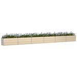 vidaXL Jardinière Ivoire 480 x 50 x 45 cm Acier galvanisé