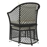 Salon de jardin meuble d'extérieur ensemble de mobilier 2 pièces avec coussins noir résine tressée 02_0015898