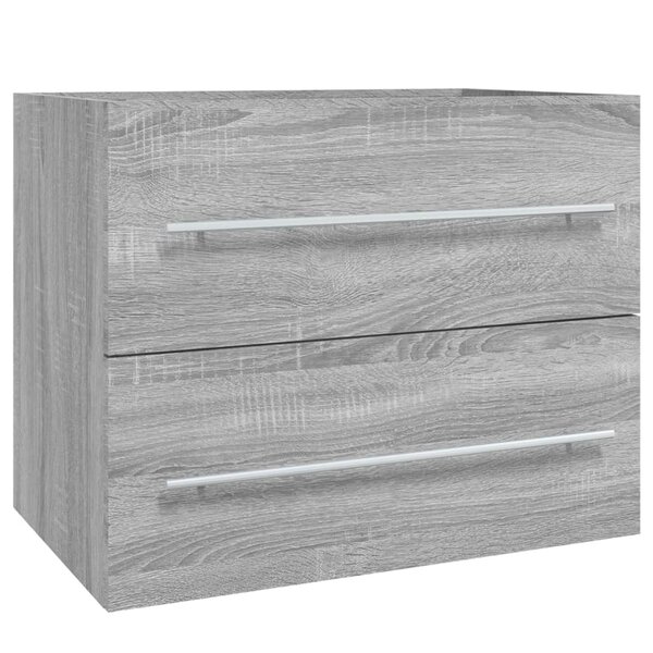 vidaXL Armoire de lavabo Sonoma gris 60x38 5x48 cm Bois d'ingénierie